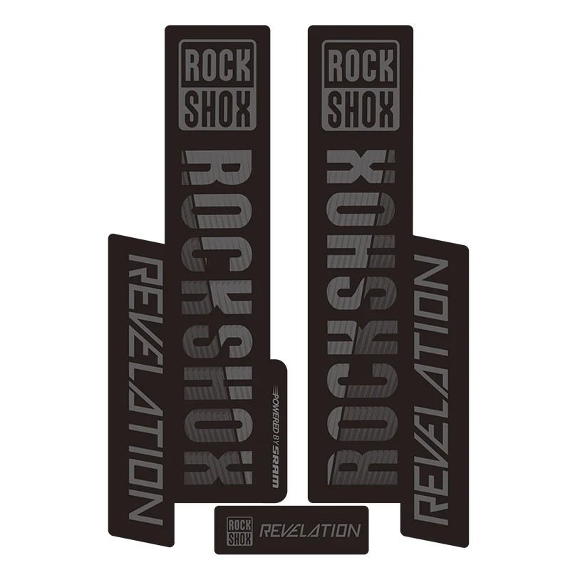 1Set ROCKSHOX REVELATION Waterproof Vinyl Stickers Decals For MTB Front Fork Bicycle Modification DIY Decor Accessories