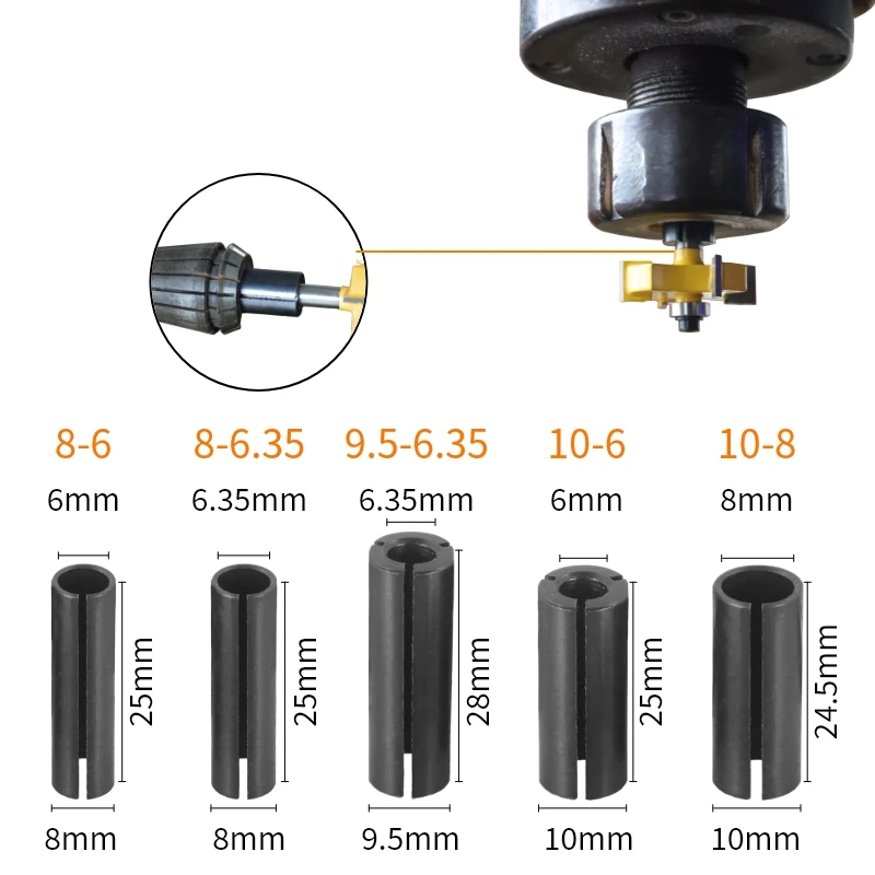 YUSUN Shaft Sleeve Router Bit Woodworking Milling Cutter For Wood Bit Face Mill Carbide Cutter End Mill