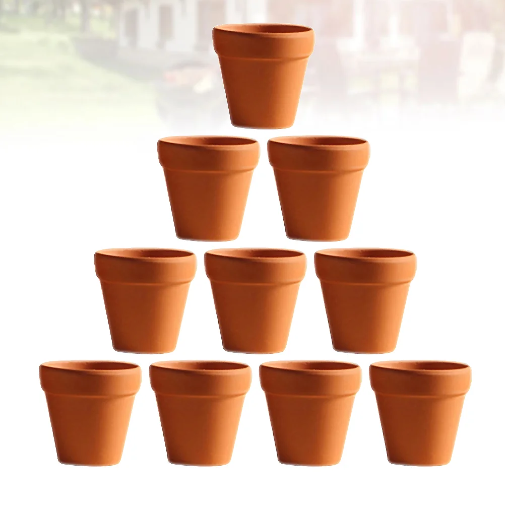 20pcs Red Pottery Flower Pot Terracotta Pot with Hole Pottery Clay for Cacti and Succulent Plants (3 x 3cm)