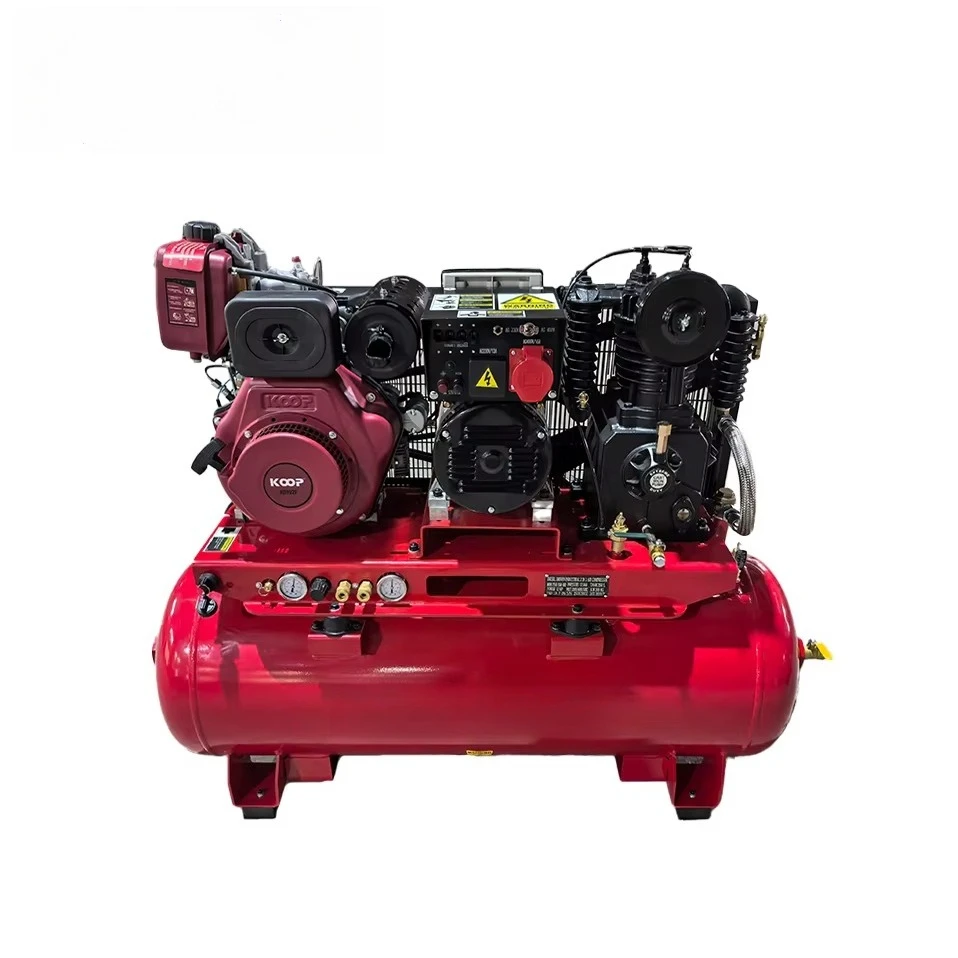 

Заводская цена 3-в-1 воздушный компрессор/Welder/Generator с двойным резервуаром и поршневым подшипником двигателя