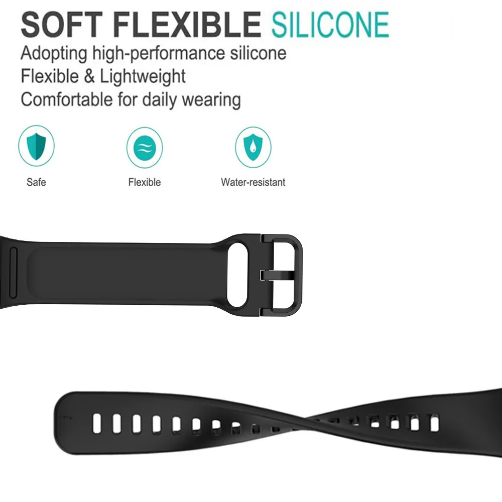 Soft Silicone Strap for Samsung Galaxy Fit3 Strap Accessories Replacement Watchband and Screen Protector Case Wristband Bracelet