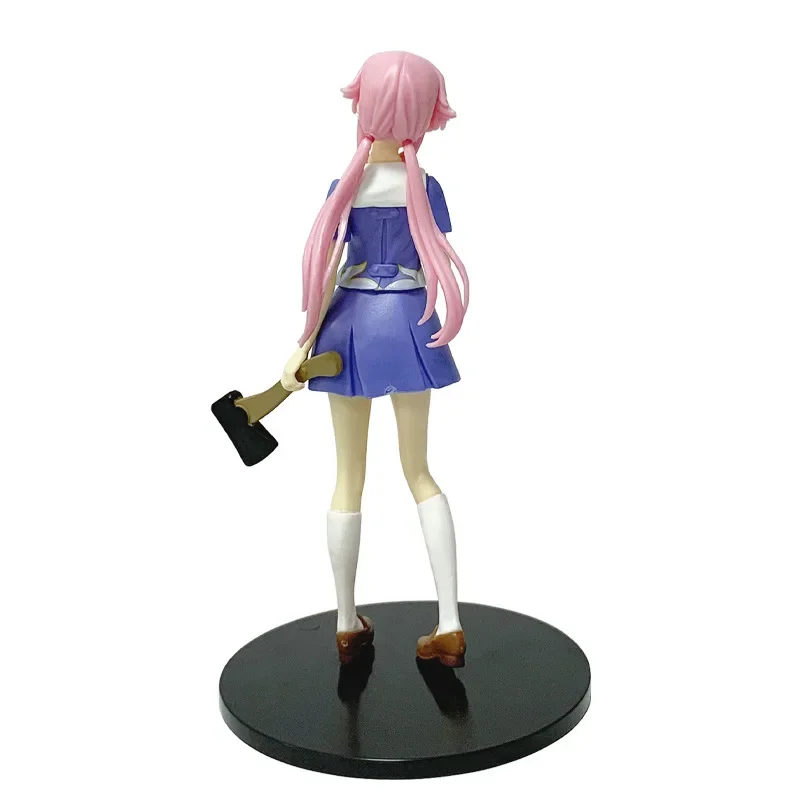 Auf lager 17 cm Zukunft Tagebuch Mirai Nikki Gasai Yuno Anime Uniform Kleid Stehende Haltung Action Figur Modell spielzeug Thanksgiving – Detail 7