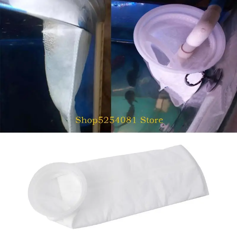 AXYC Aquarium Filter Socks 15 Inch Long 4 Inch Plastic Ring Saltwater Fish Tank Filter Bags 100um Ultra Fine Filtration view 4