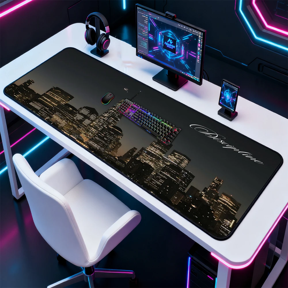 Night Mouse Pad Sky 180x60 Mousemat Gaming Full Desk Pad Urban Deskmat Mousepad Aesthetic Accessories Playmat Computer Pc