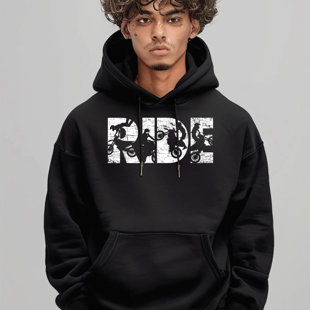 Discount Ride Dirt Bike Rider Motocross Hip hop Hoodies Crewneck Mens Hoodies long Sleeve Christmas Hip hop Hoodies