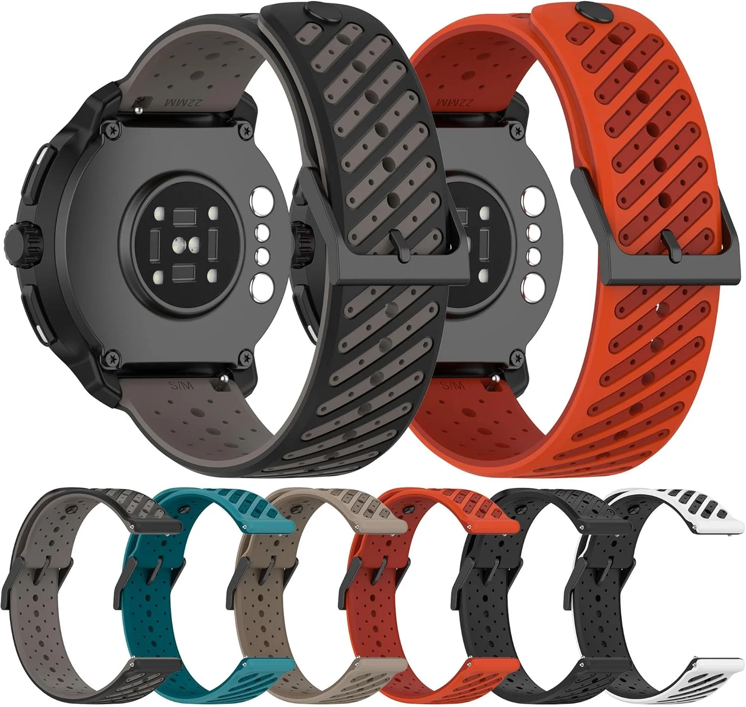 22 mm Silikonarmband für Suunto RACE 2/RACE/Vertical Uhrenarmband für Suunto 5/9 Peak Pro Armband Sportarmband Ersatz