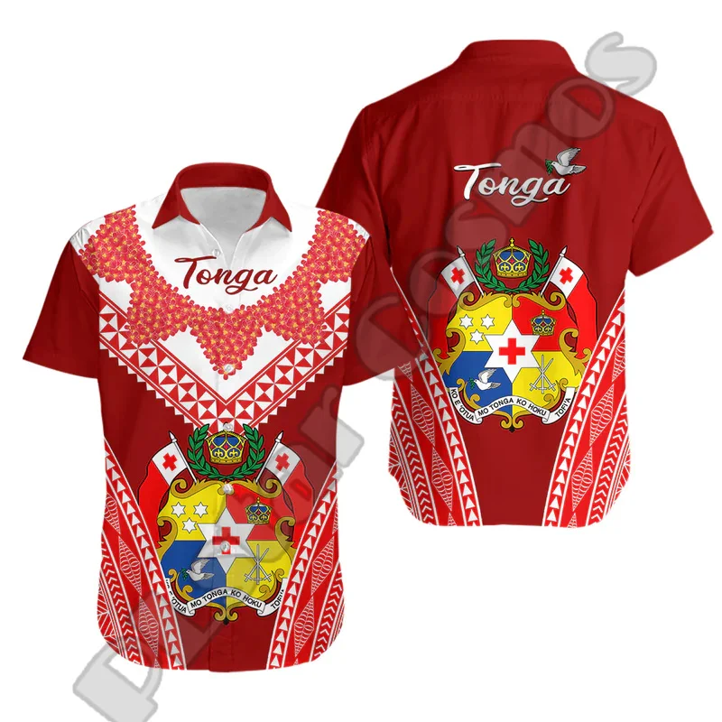 Chemise de plage hawaïenne à manches courtes, nouvelle mode, nom personnalisé respecté, pays des Tonga veahona, école de hauteur, tatouage, impression 3D, été X