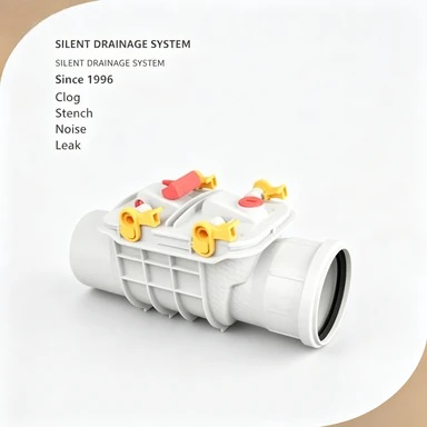 FY PP Drain Pipe Check Valve Elbow Joint, Anti-UV Odorless Halogen-Free, EN1451 Standard for Household Drainage
