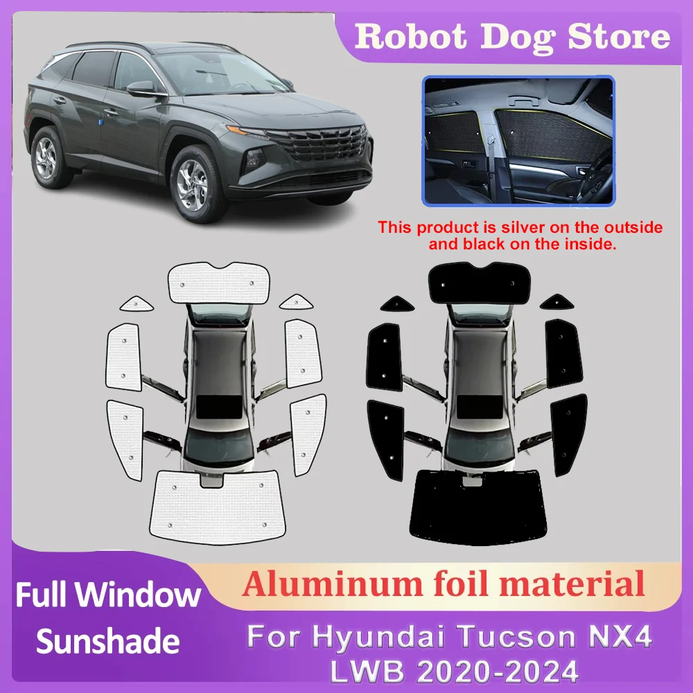 

Солнцезащитный козырек для автомобиля Hyundai Tucson NX4 2021, аксессуары LWB 2020-2024, полные шторки для окон, защита от солнца, автомобильные аксессуары