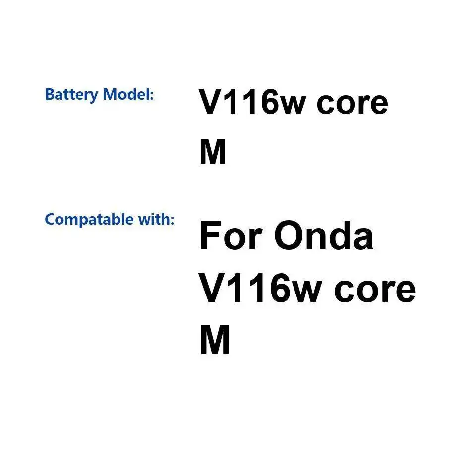 

Laptop Battery 4500Mah For Onda V116w Core M Reliable Power