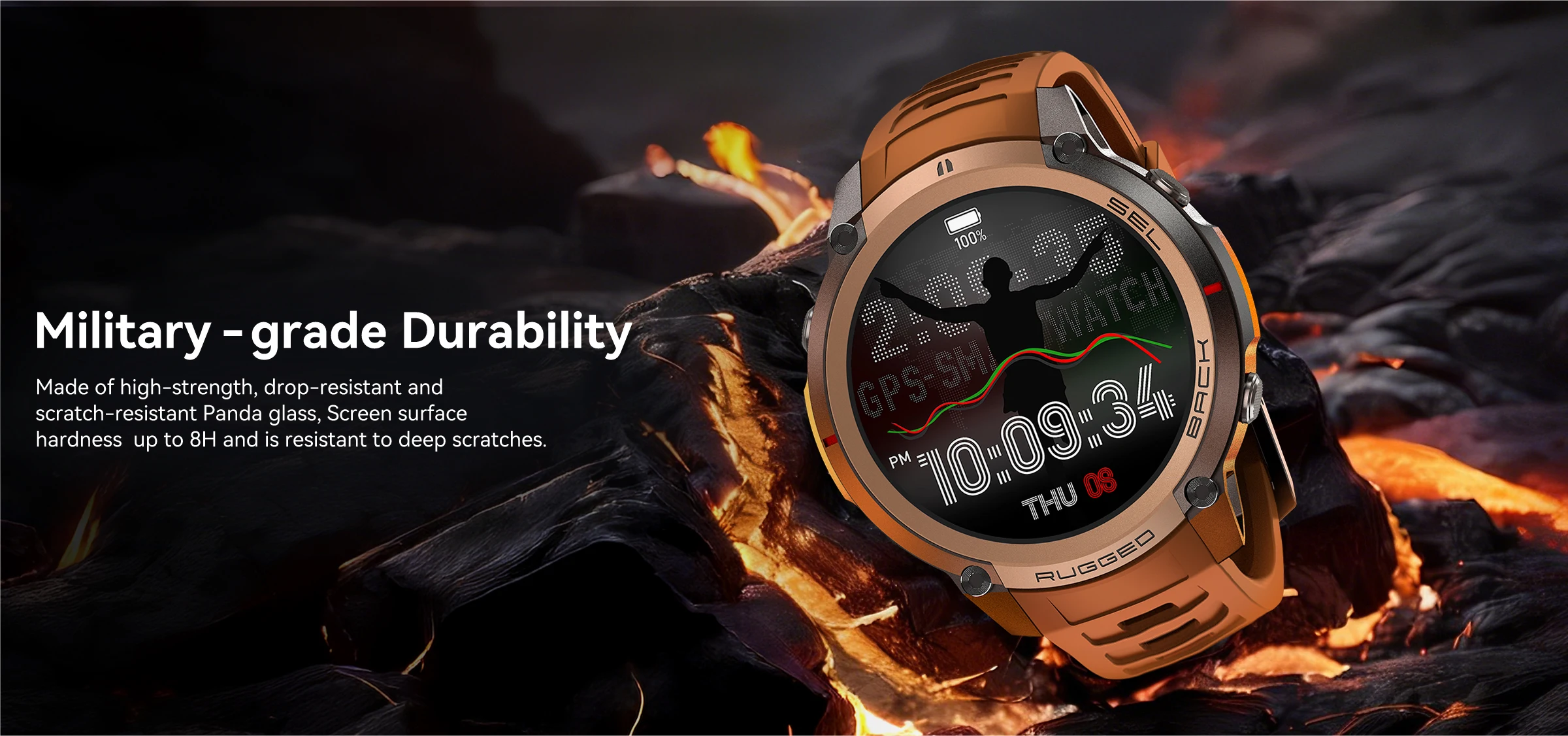 2026 Neue GPS-Technologie Offline-Karte 500mAh Akku Smartwatch GPS-Kompass Höhenmesser 5ATM Wasserdichte Sport-Smartwatches für Herren – Detail 9