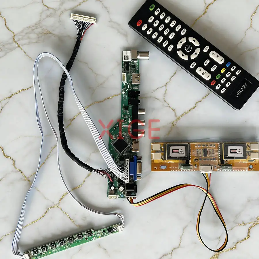 

Для CLAA190EA03 TM190SX PM190SX QD19EL01 Комплект платы контроллера привода экрана 30-контактный LVDS 1280*1024 USB+AV+VGA+HDMI 4CCFL 1280x1024