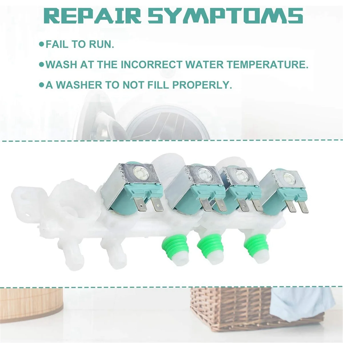 HIWS DC97-15459G صمام مدخل المياه للغسالة يستبدل AP5623056 PS4220861 EAP4220861 3276197WA456DRHDSU WA48J7700AW