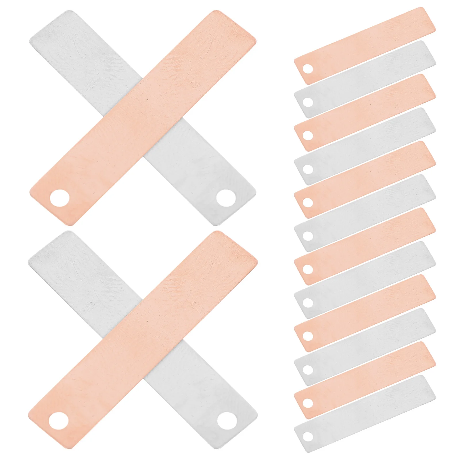 20Pcs Copper and Zinc Sheets Anode Strips for School Science Experiments DIY Making Learning Electroplating Devices