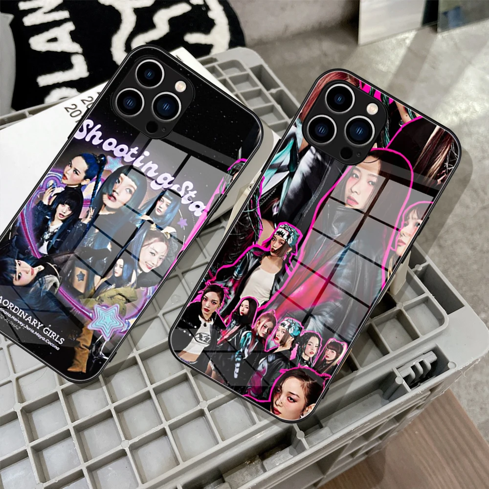 For Iphone 14 K-pop Group XG Phone Case Phone Case Glass for IPhone 13 14 12 11Pro XR XS MAX Design Iphone Glass Cover