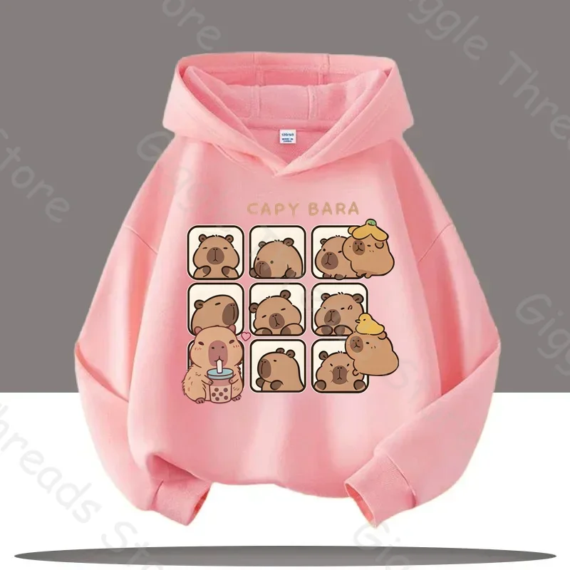 الراحة المثالية للأطفال: هوديس كابيبارا اللطيفة تقدم الابتسامات مع نسيج فائق النعومة ونمط كرتوني ممتع للجميع