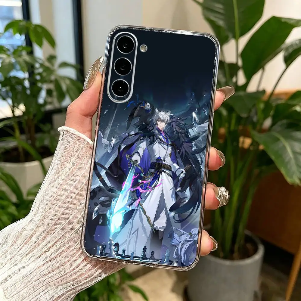 Прозрачный жесткий чехол AK SilverAsh Snow Leopard Daddy для Samsung A71 A70 A52 A51 A40 A30 прозрачная крышка