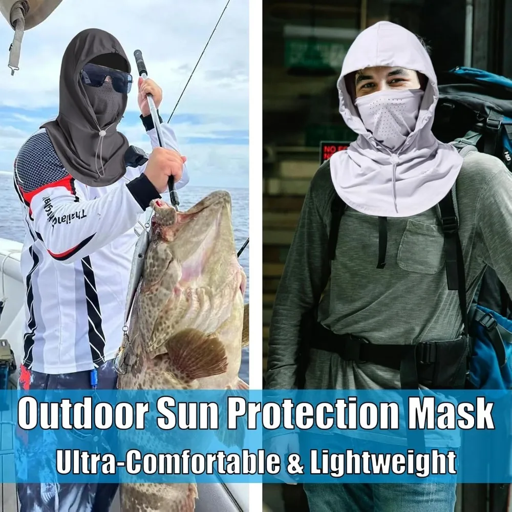 Cooling Balaclava Face Masks Ice Silk Adjustable Travel Outdoor Face Covers Quick Dry Full Head Sun Protection Cycling Face Veil