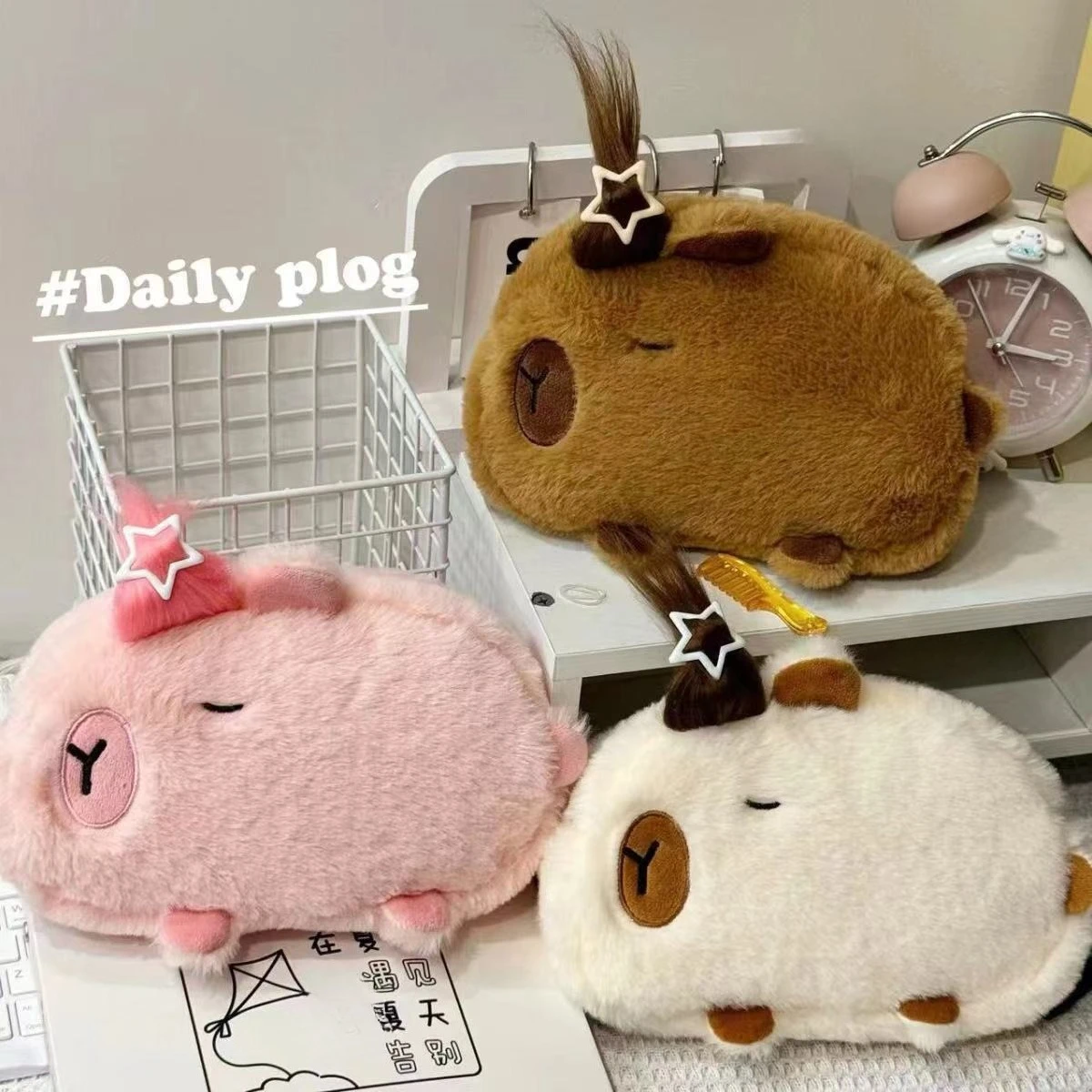 

Kawaii мультфильм креативная сумка-карандаш студенческая капибара сумка для хранения канцелярских принадлежностей большая емкость обучающие канцелярские принадлежности