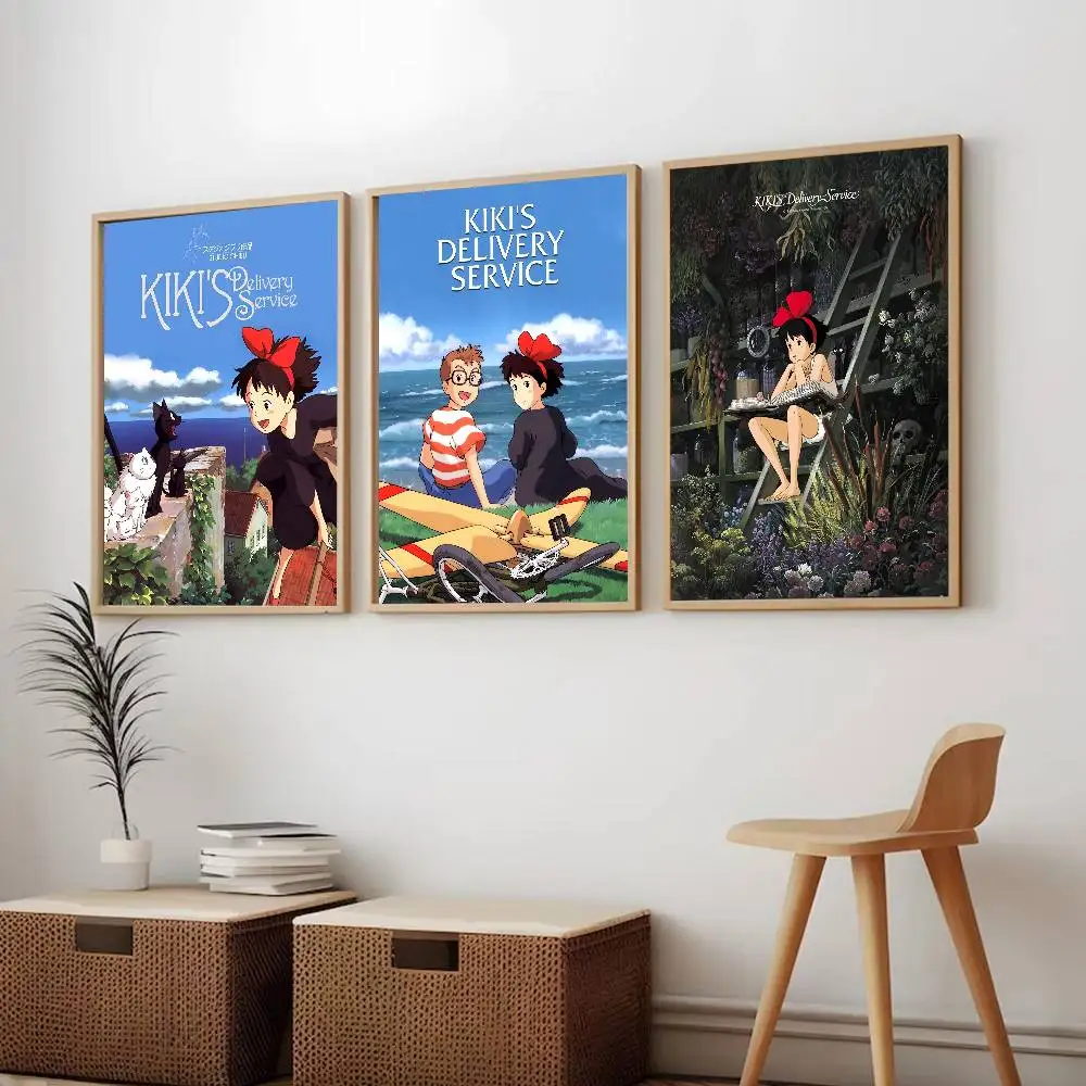 ملصق رسم فني لخدمة التوصيل من Kikis مع مطبوعات هدية تزيين غرفة النوم وغرفة المعيشة