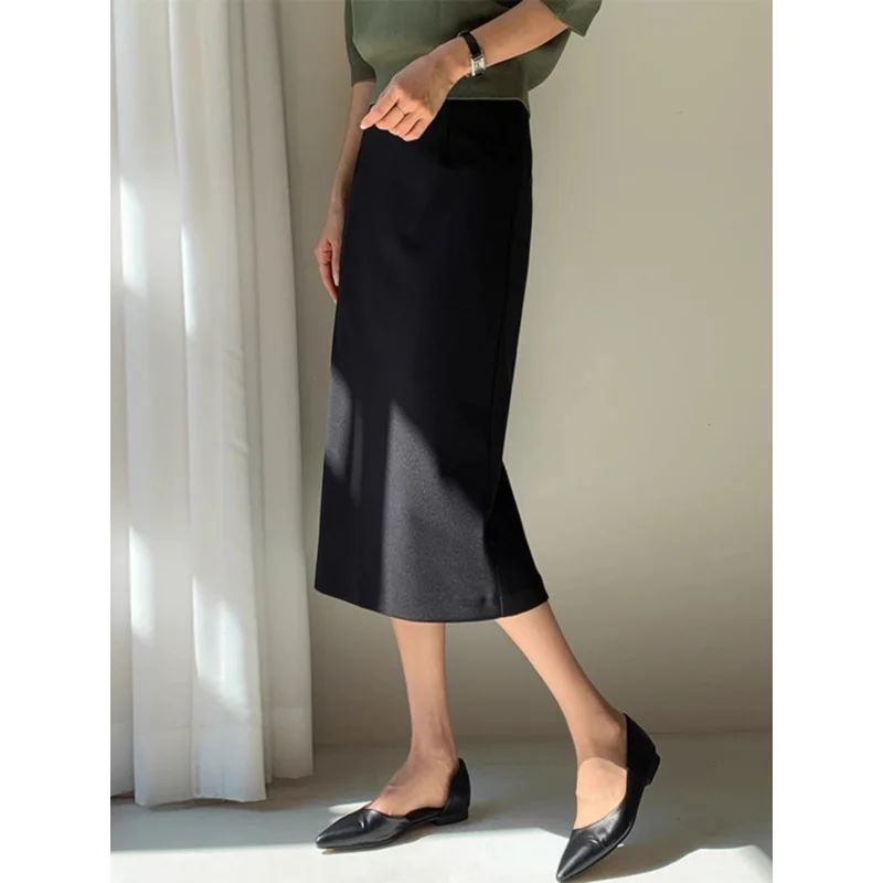 High-Grade Suit Skirt Women's Autumn and Winter2024New High Waist Drooping Straight-Leg Pants Commuter Career Package Hip Skirt