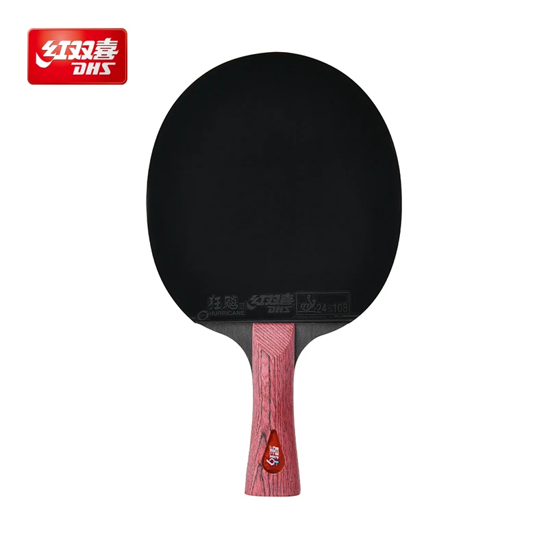 

Красные двойные ракетки для настольного тенниса DHS Star Diamond Series, профессиональные двухсторонние ураган, семь слоев из чистого дерева, 1 шт.