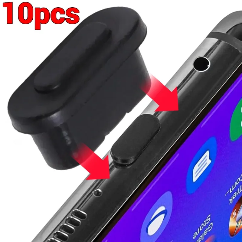 10/1Pcs Type-C Dust Plugs USB Charging Port Protector Plastic Cover for Samsung Huawei Xiaomi Type-C Smart Phone Accessories