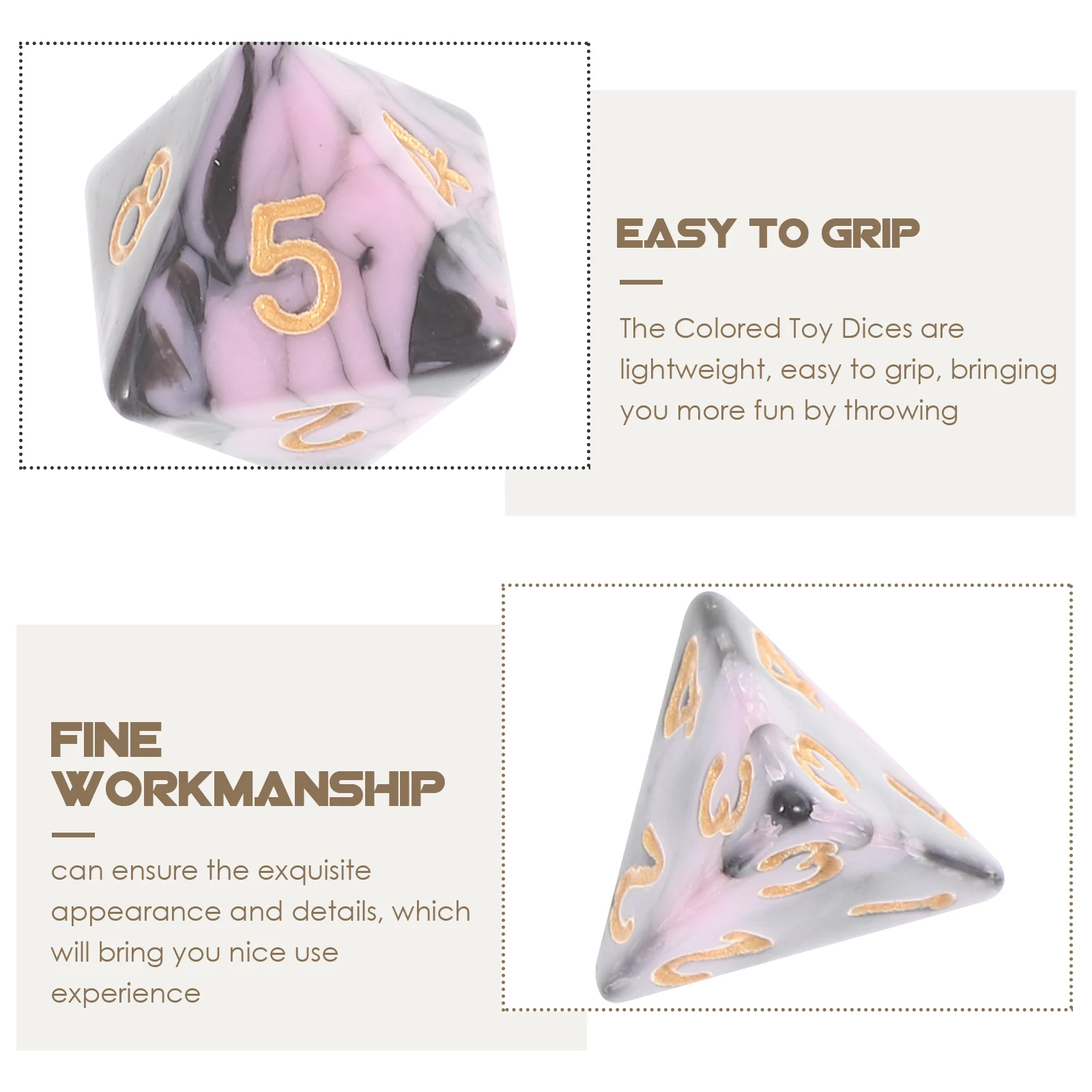 

1Set Multi Sided Numbered Lightweight Game Accessory for Family Friends Gathering Entertainment Board Game