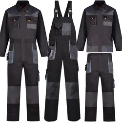 Combinaisons de soudage à bretelles pour le travail, combinaisons de protection pour réparation automobile, uniforme d'outillage durable, combinaison multi-poches pour mécanicien