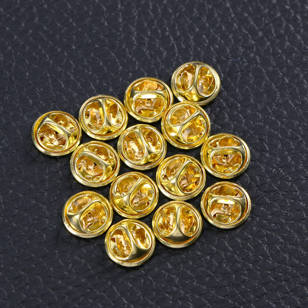 50Pcs Metal Butterfly Clutch Backs for Lapel Pins Tie Tacks Citation Bars Service Badges Jewelry Gold Brass Replacement