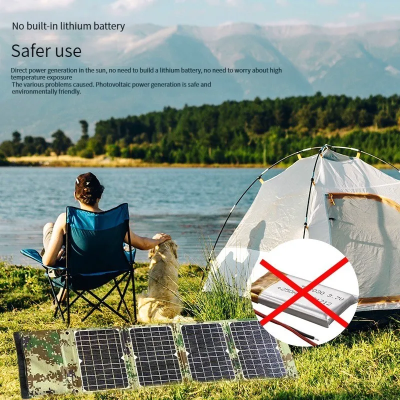 JMUYTOP ETFE 45W Solar charge Foldable PD 18W Portable Power Bank Type C PD USB QC3.0 5V 9V 12V Output panels solar generator