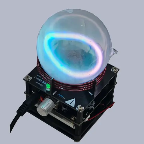Noble Gas Glass Sphere With Metal Salts Plasma Toroid Element Collection Science Decor