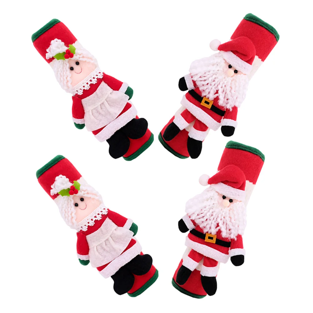 4 szt. Osłonki na uchwyty lodówki, ochraniacze na sprzęt kuchenny, odporne na plamy, olej, wodę, odciski palców, ochrona zimowa