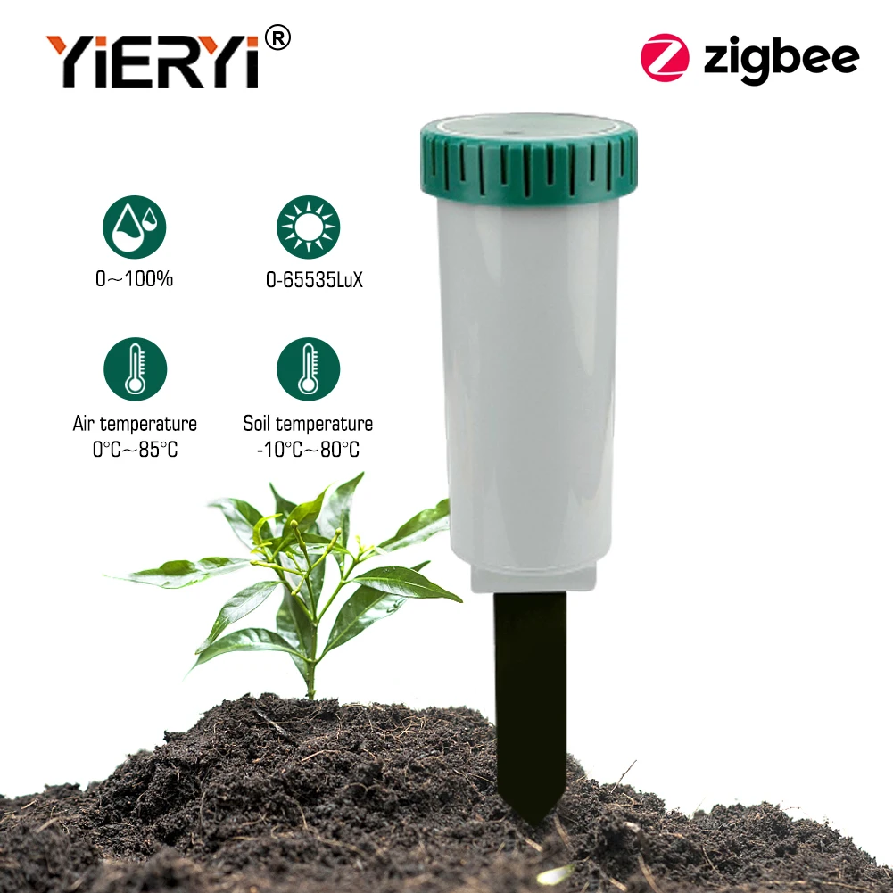 Tuya Smart Wifi Wireless Soil Temperature And Humidity Meter Soil Tester for Garden Lawn Water-Saving Agriculture Flowers