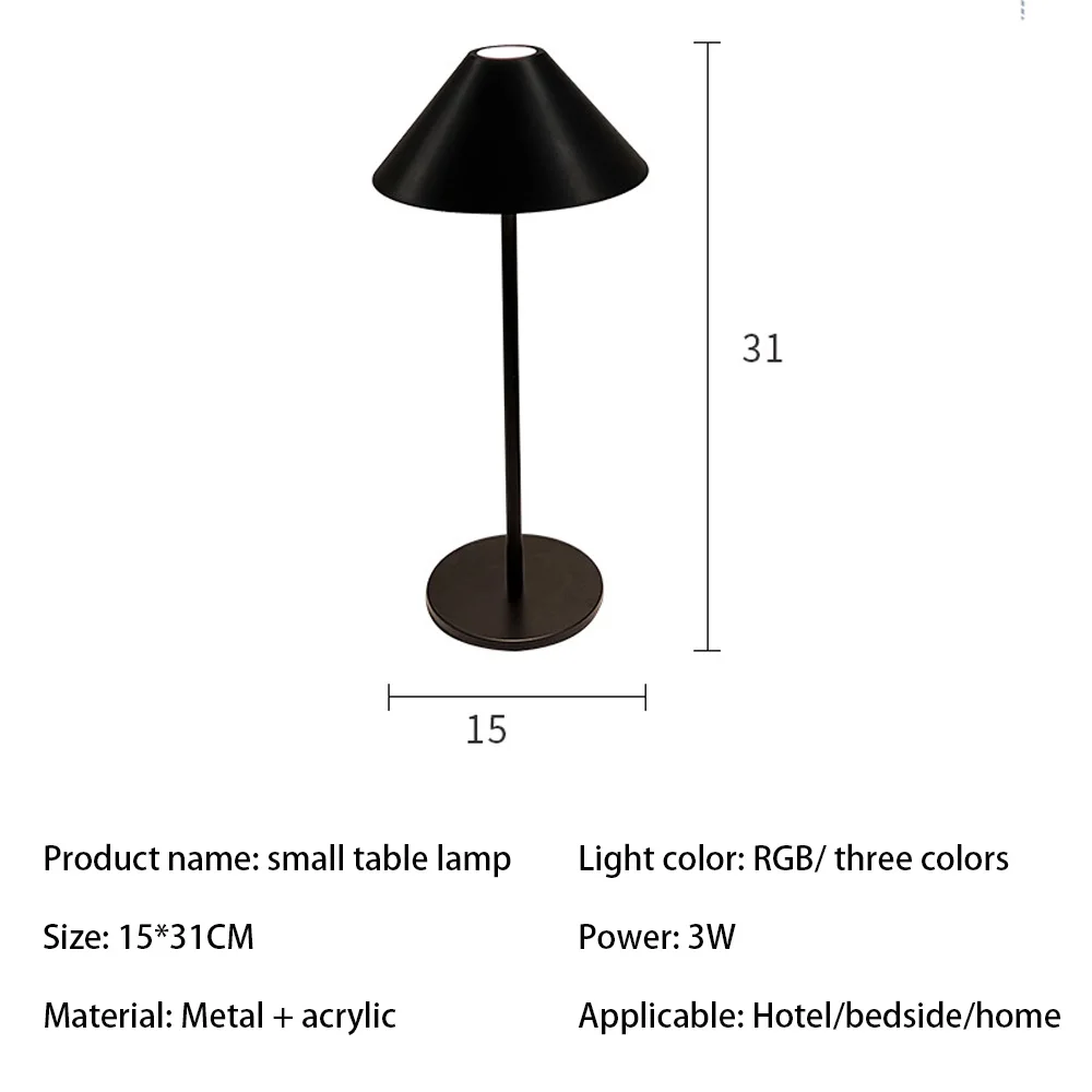 Barra de lâmpada de mesa ambiente LED recarregável toque regulável luz noturna luzes de cabeceira para quarto