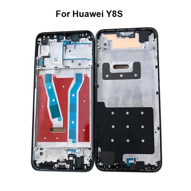 Dla Huawei Y8S środkowa ramka tylna płyta Bezel LCD wspornik obudowy uchwyt płyty czołowej JKM-LX1 JKM-LX2 JKM-LX3