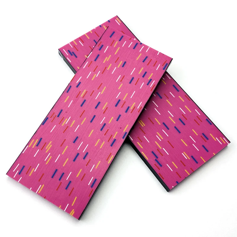 2024 NEW 6 Sizes Pink Donut Damascus Pattern G10 Composite Material Board Plate For Knife Tools Handle Scale DIY Make Patches