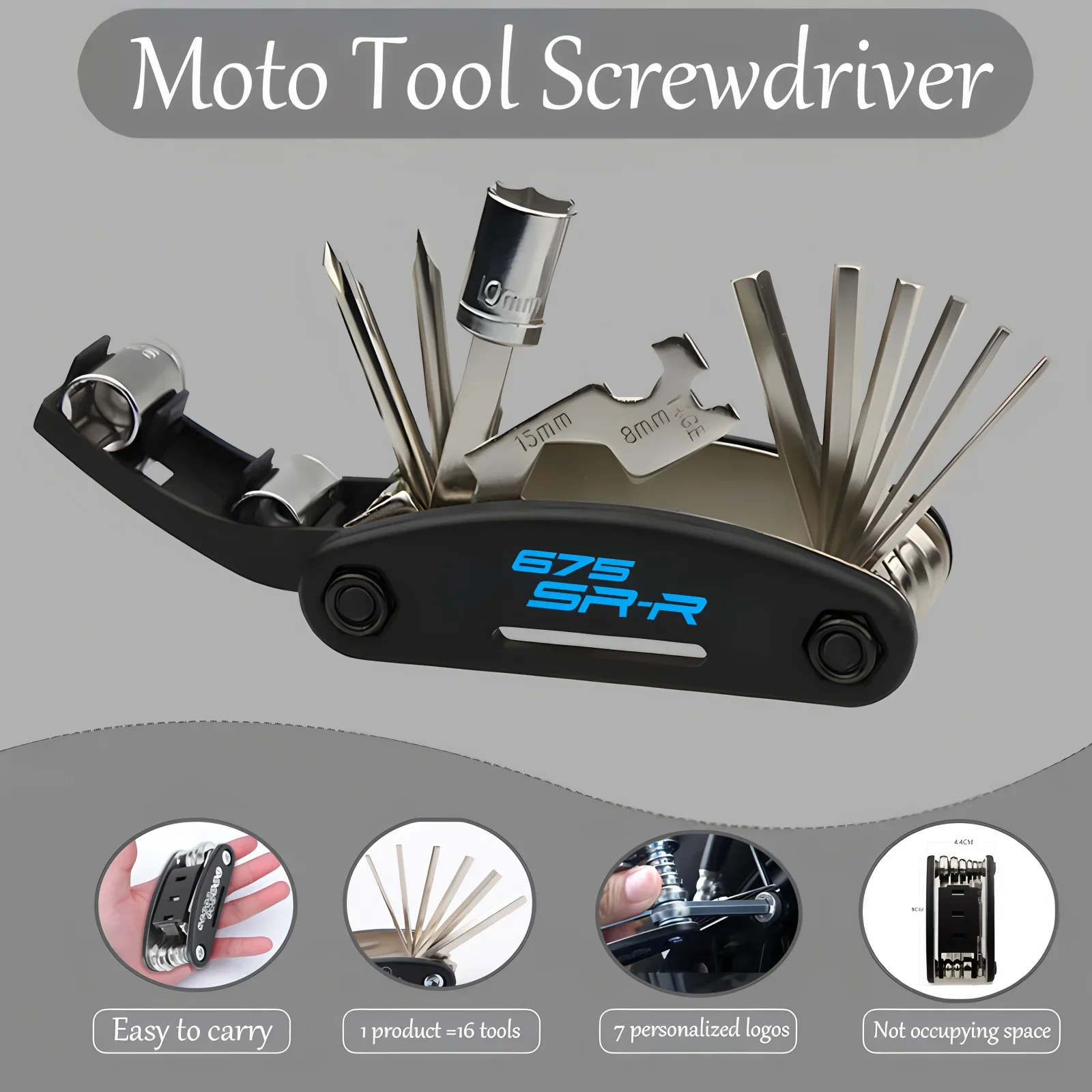 For 675SR 675SS 675SR-R 675SS SR 2024 2025 Motorcycle CNC Multi Tool Repair Screw Driver Set