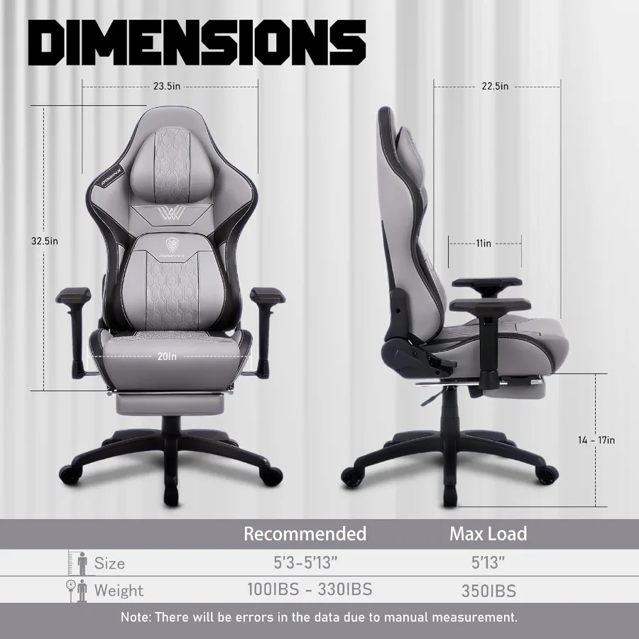 كرسي ألعاب مريح من جلد البولي يوريثان مع مساند للذراعين رباعية الأبعاد قابلة للتعديل ومسند قدم مدمج للبالغين والمراهقين بكم مكتب عالي الظهر #3
