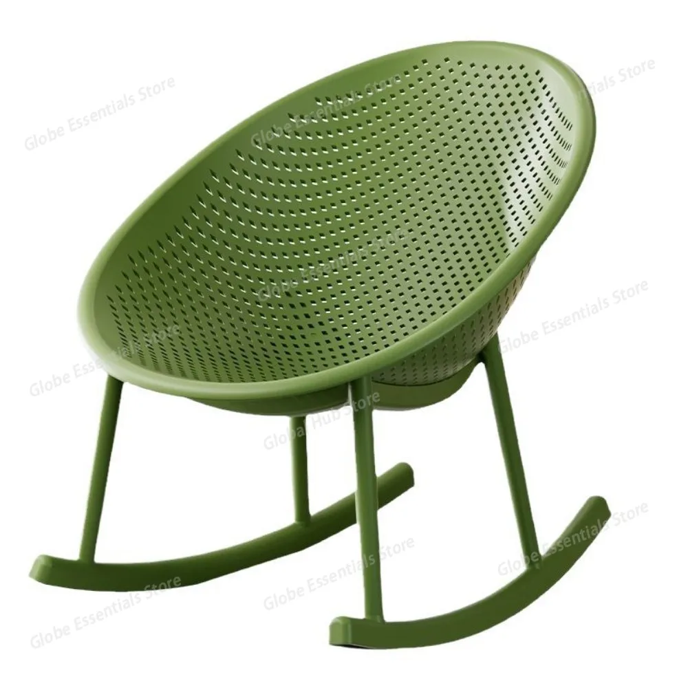 Nordic eggshell rocking chair adult recliner balcony household Internet celebrity leisure single balcony lazy sofa rocking