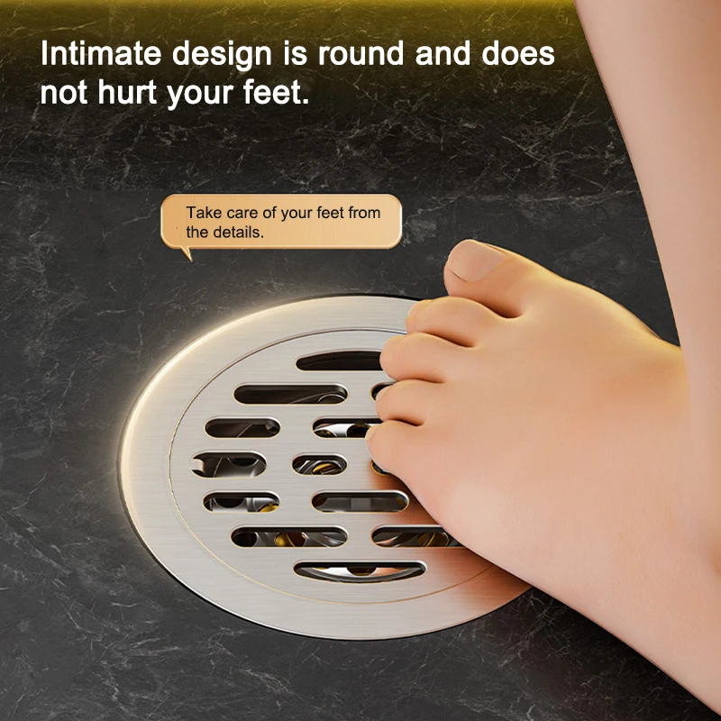 Round Floor Drain Stainless Steel Floor Drains Anti-odor Drainer Bathtub Sewer Strainer Bathroom Drainage Drain Hair Catcher