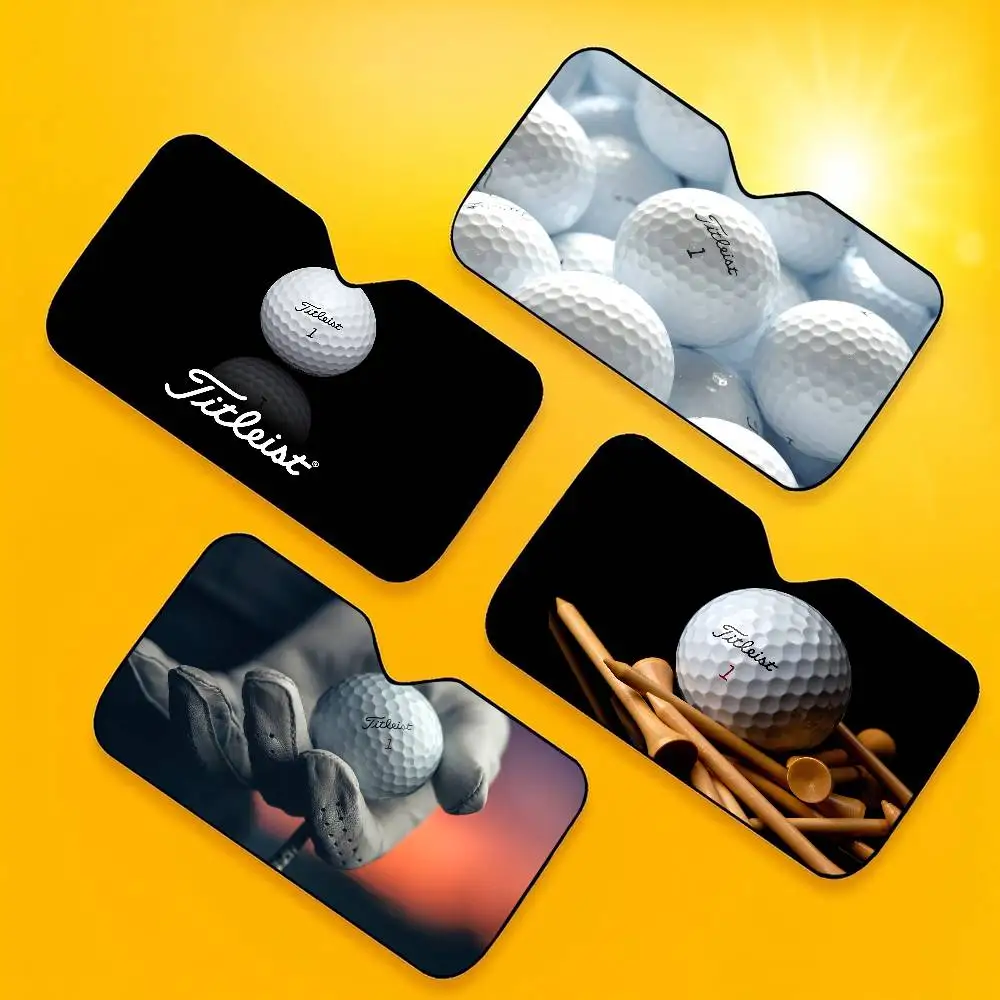 Brand T-Titleist Logo Car Solar Protection Heated Windshield Sunshade Car Window Windscreen Cover Sun Shade Auto Sun Visor