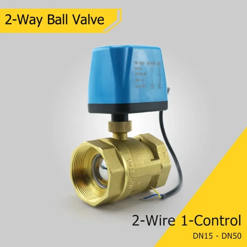 

1/2" 3/4" 1" 2" Normally Closed/Open Motorized Ball Valve 220V 12V 24V 2-Wire Brass Electric Solenoid Valve DN15 DN20 DN25 DN32