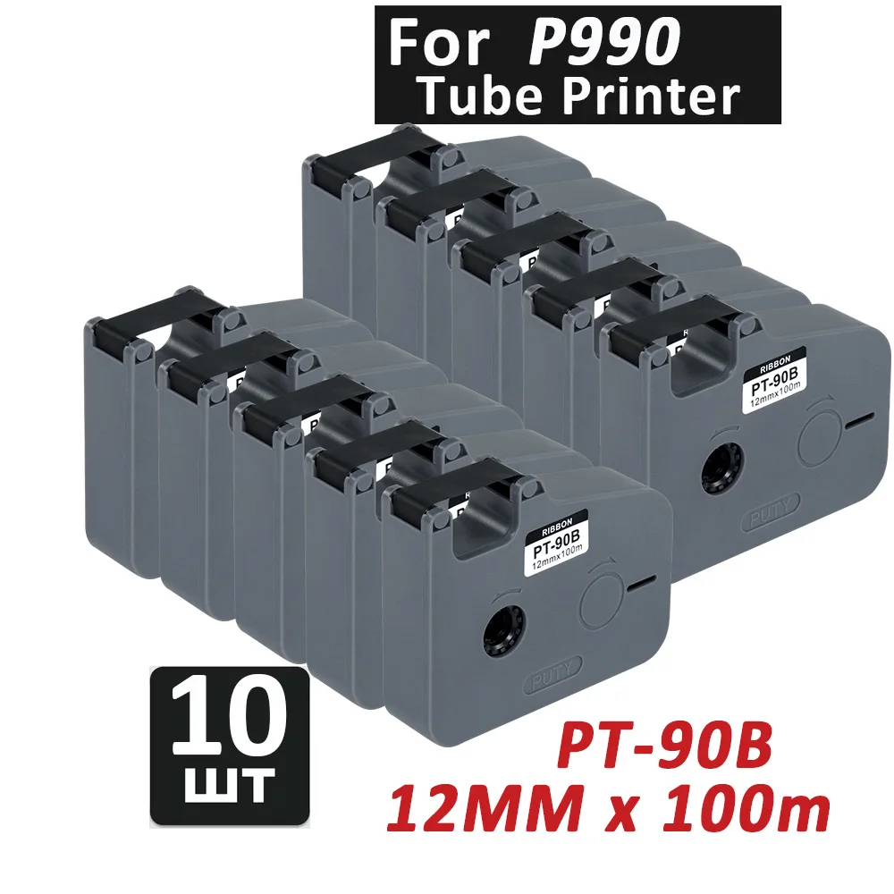 

Кассета с черной лентой 5pk 10PK PT-90B PT90B для принтера PUTY P990 P-990 p 990
