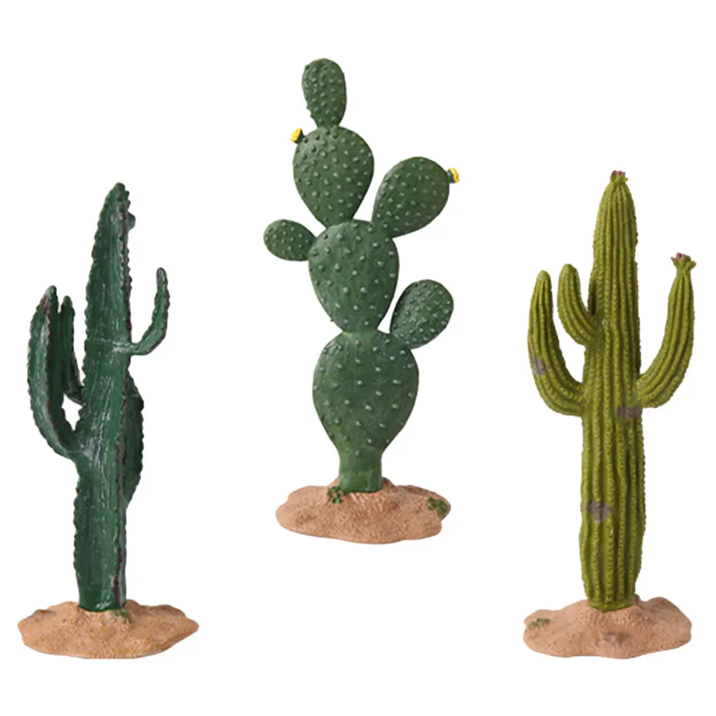 

3 Pcs Baby Simulation Cactus Ornament Artificial Plants Indoor Statue Small Pvc Decorations for Home Office