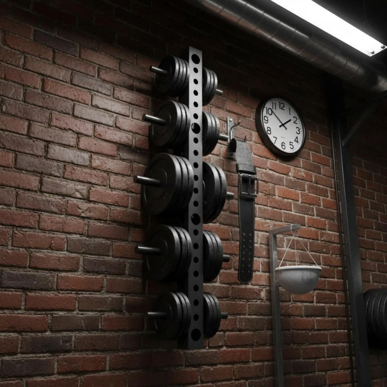 

Многофункциональная настенная расширяемая стойка для хранения спортивного инвентаря, адаптируемая к фитнес-оборудованию, прочная стальная конструкция