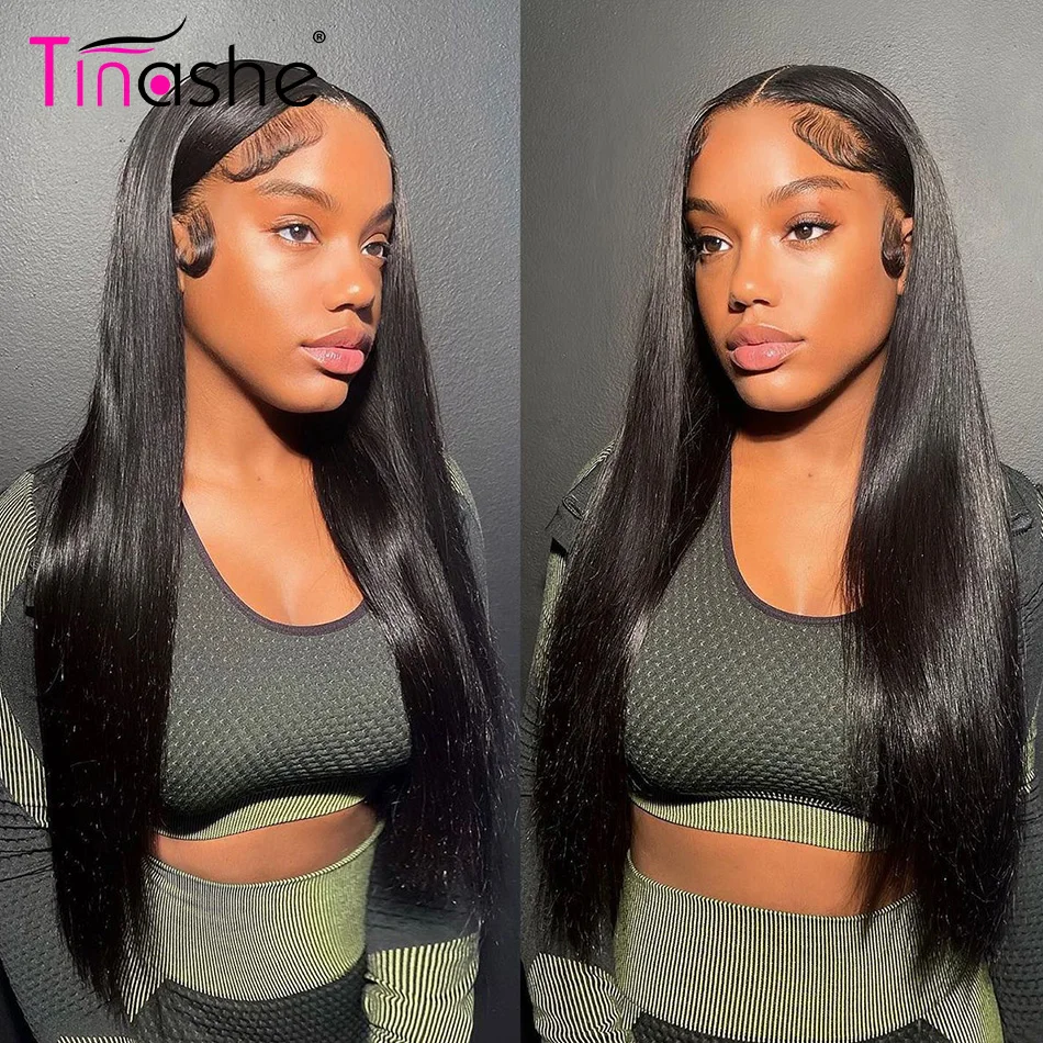 Tinashe костяной прямой кружевной передний парик без клея, кружевной передний парик из человеческих волос для женщин, предварительно выщипанный 13x6 Невидимый HD кружевной передний парик