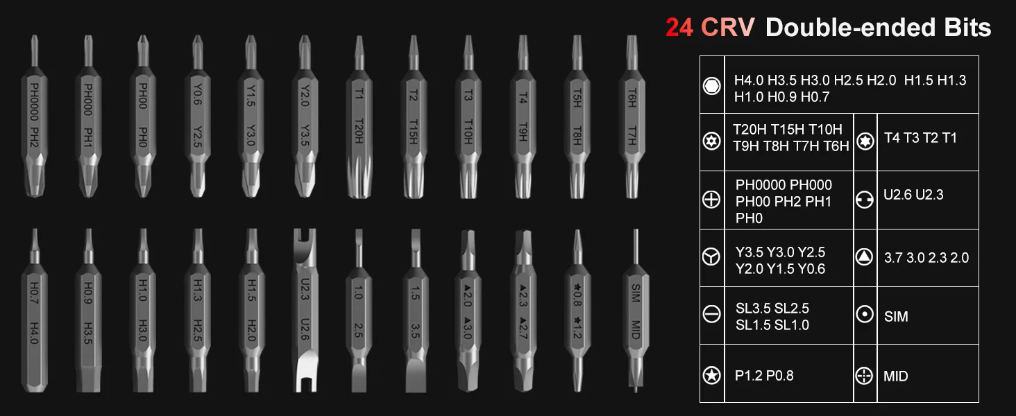 Galacok 49-in-1 Präzisions-Schraubendreher-Set Magnetisches Kleinschraubendreher-Set für Elektronik Computer Laptop PC Uhr PS5 Brillen – Detail 5
