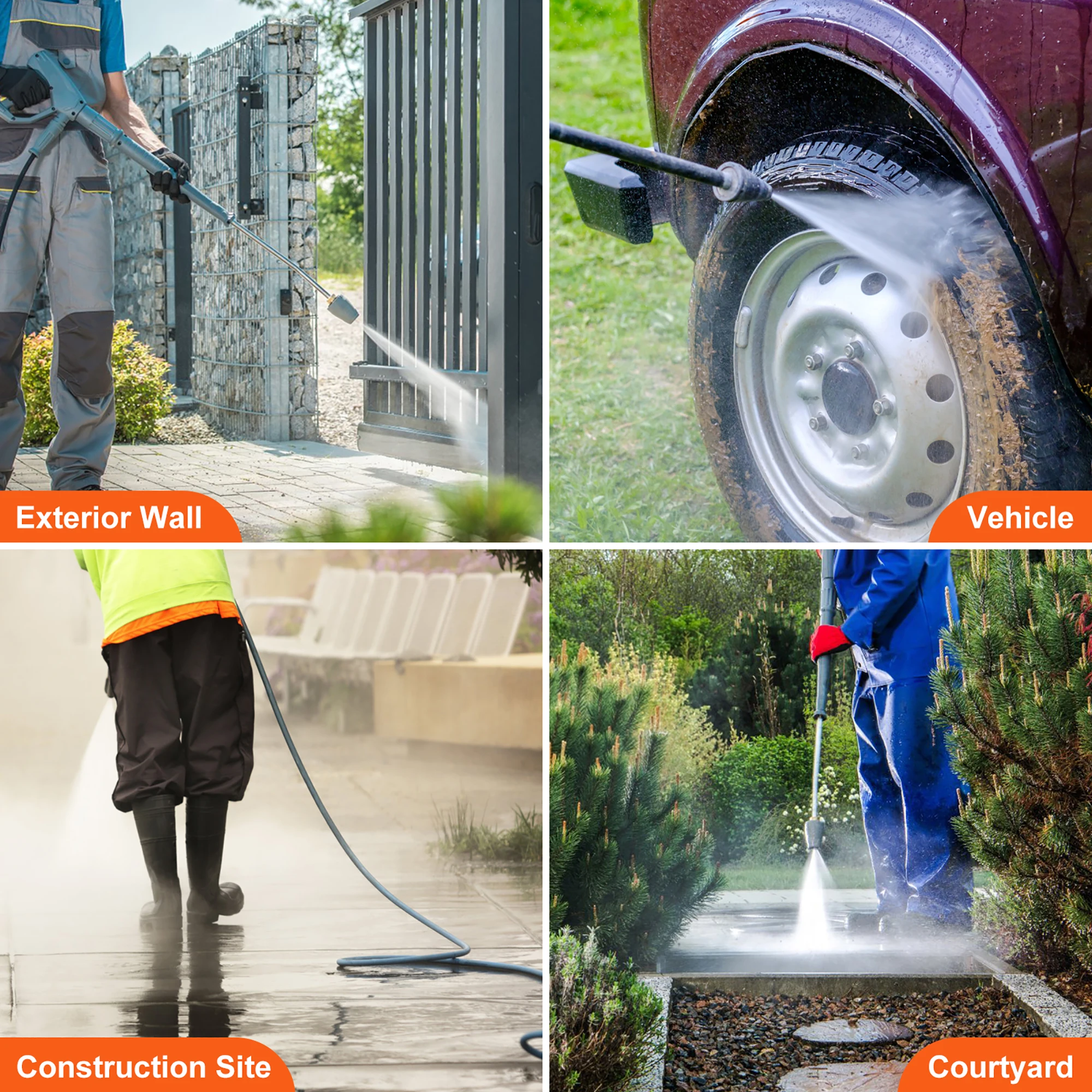 SucceBuy Pressure Washer Pump 3GPM / 4 GPM Shaft Horizontal Triplex Plunger Replacement Power Pumps Kit Compatible with Simpson