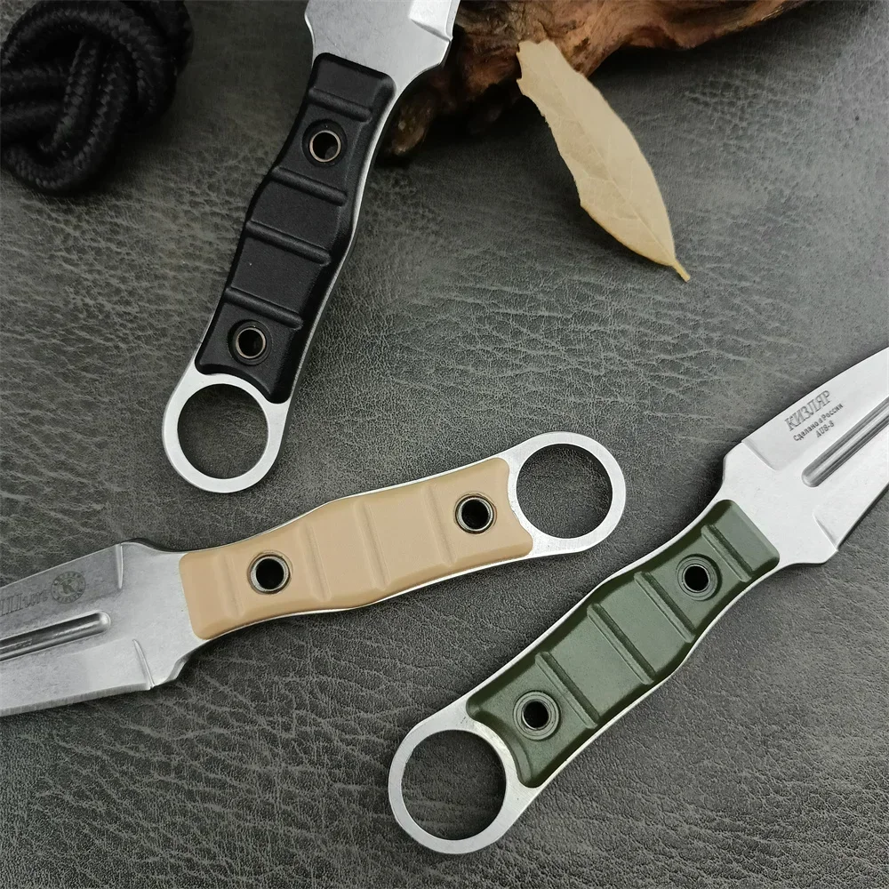 KIZLYAR Russian Military Fixed Blade Knife 8Cr13Mov Steel Blade Tactical Combat Outdoor Hunting Everyday Carry Tool with Sheath